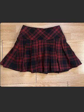 Killstar Brand Plaid Pleated Skirt- Size Small